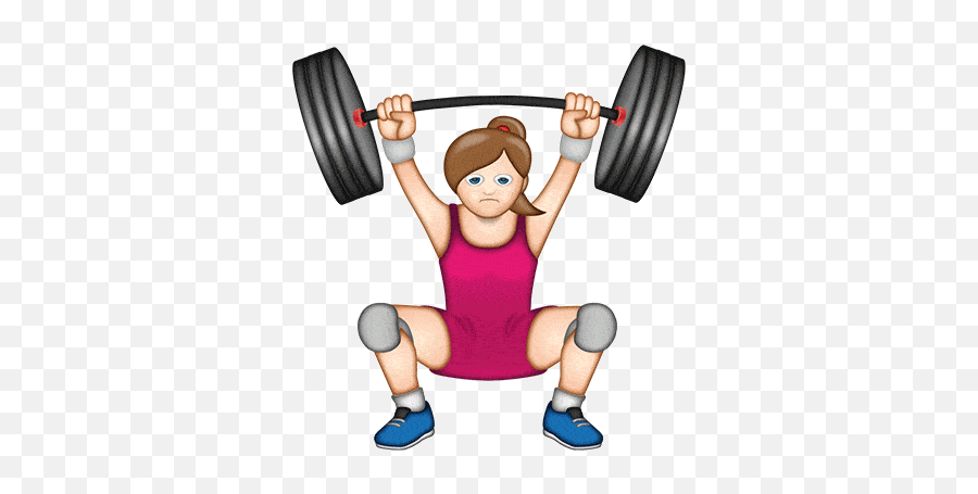 Woman Lifting Weights - Emoji Lifting Weights Gif,Weight Emoji