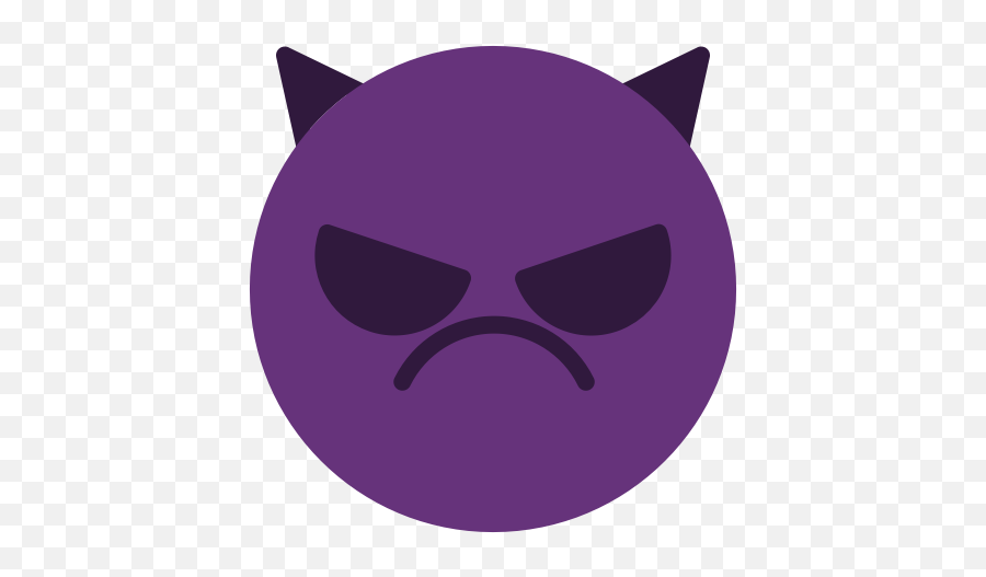 Devil Icons - Circle Emoji,Purple Demon Emoji