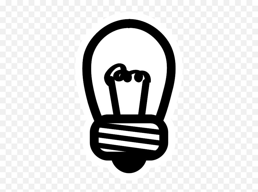 Light Bulb Icon Monochrome - Light Bulb Clip Art Emoji,Jabber Emoticons