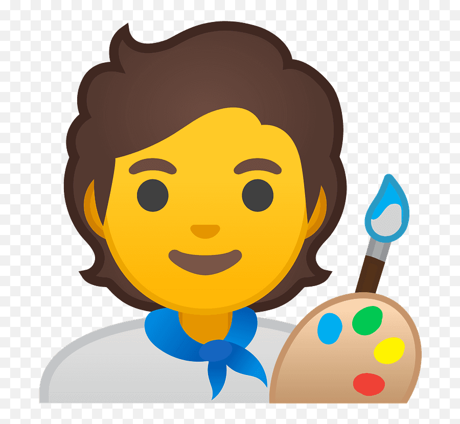 Artist Emoji Clipart Free Download Transparent Png Creazilla - Artist Emoji Png,How To Paint Emojis