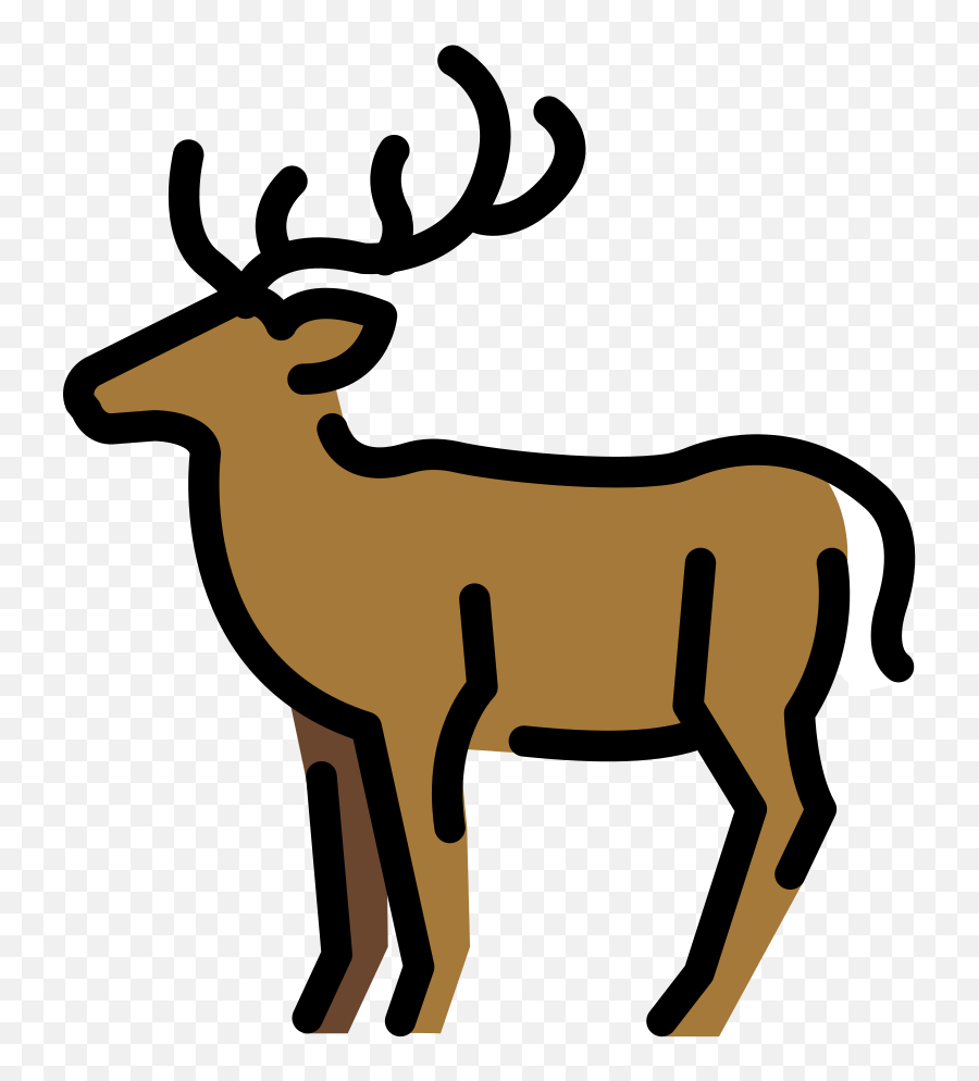 Openmoji - Elk Emoji,Deer Emoji