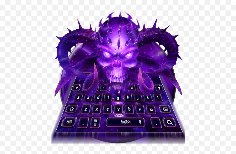 Amazoncom Purple Neon Skull Keyboard Theme Appstore For - Demon Emoji,What Does The Purple Emoji Mean