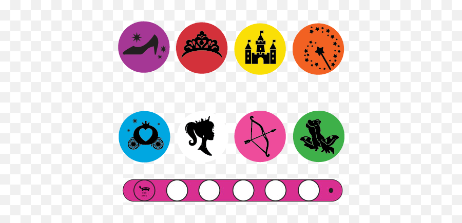 Princess Bracelet System - Wrap N Snaps Emoji,Princess Emoji