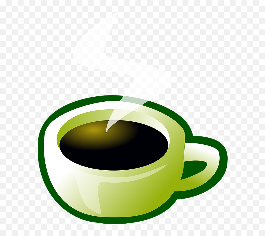 Free Break Coffee Vectors - Cangkir Kopi Hijau Emoji,Good Morning Emoticon