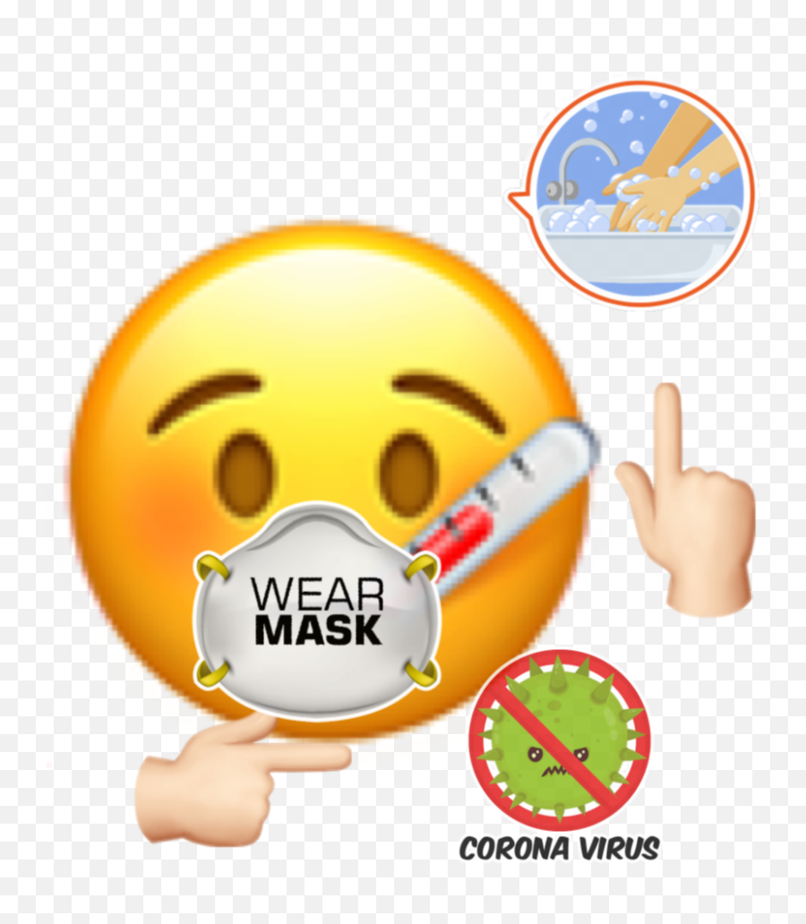 Emoji Corona Virus Wash Sticker By - Happy,Emoji Wear