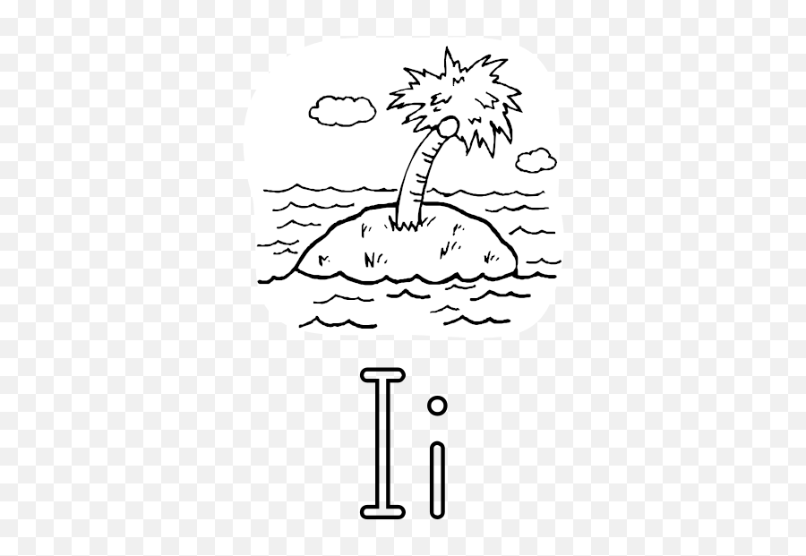 I Is For Ice - Beach Coloring Pages Emoji,Palm Tree Book Emoji