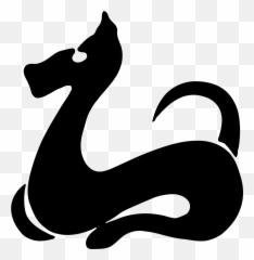 Dragon Silhouette Black Ancient - Chinese Zodiac Icons Download Emoji