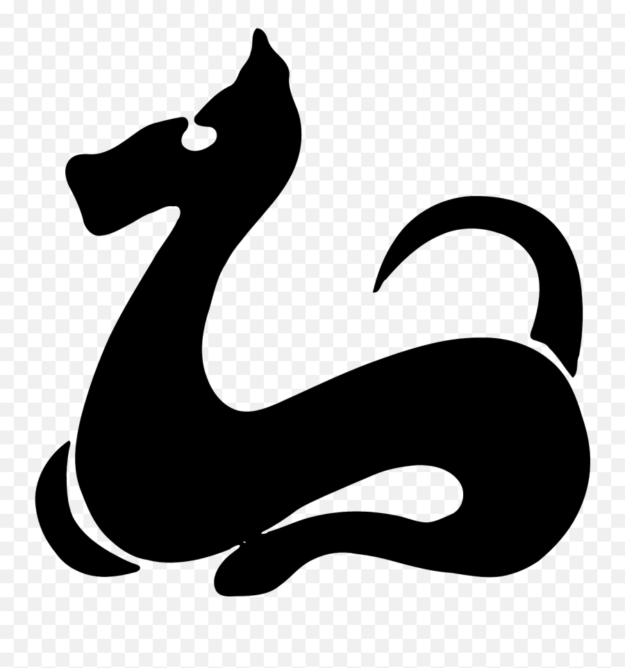 Dragon Silhouette Black Ancient - Chinese Zodiac Icons Download Emoji,New Unicorn Emoji