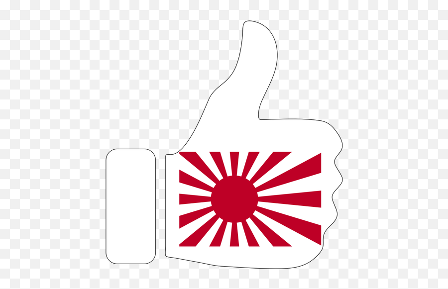 Thumbs Up With Japanese Symbol - Imperial Japan Flag Png Emoji,Thumbs Up Emoji Japanese