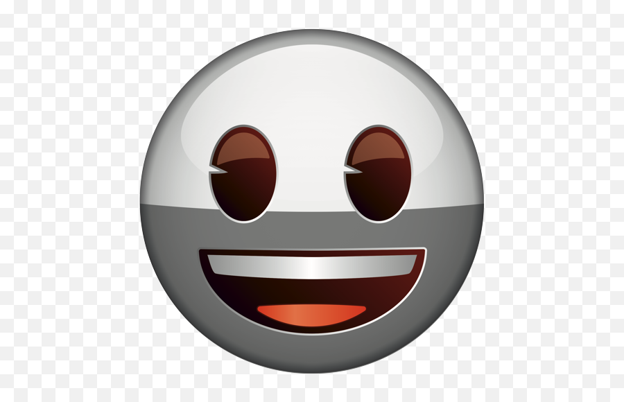 Smiling Face Variant Two Greys Cut - Smiley Emoji,Emoji Cut Outs
