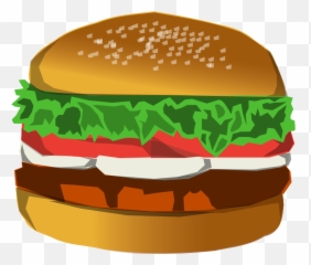 Foods Clipart Hamburger Transparent Free - Burger Bun Art Emoji