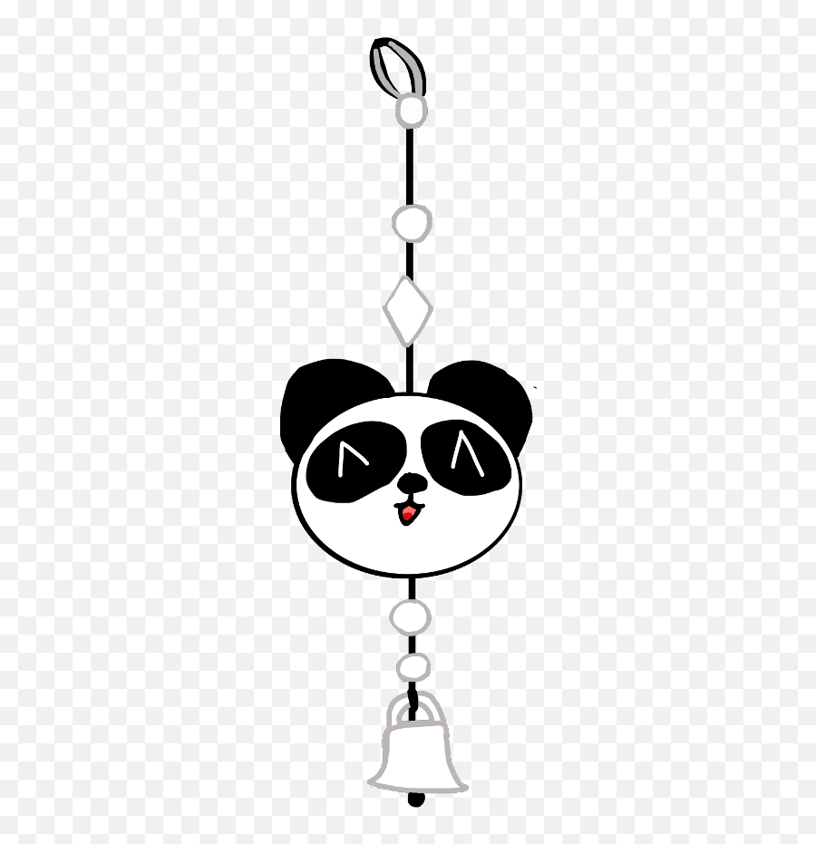 Panda Panda Bell Cute Cutepanda - Cartoon Emoji,Emoji Bell Line