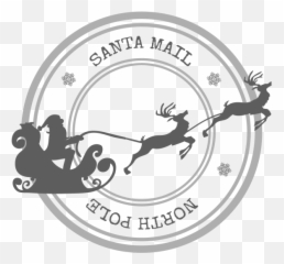 Santa Claus Reindeer Rubber Stamp Free - Png Emoji