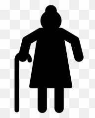 Grandparent Clipart Svg - Grandmother Silhouette Png Emoji