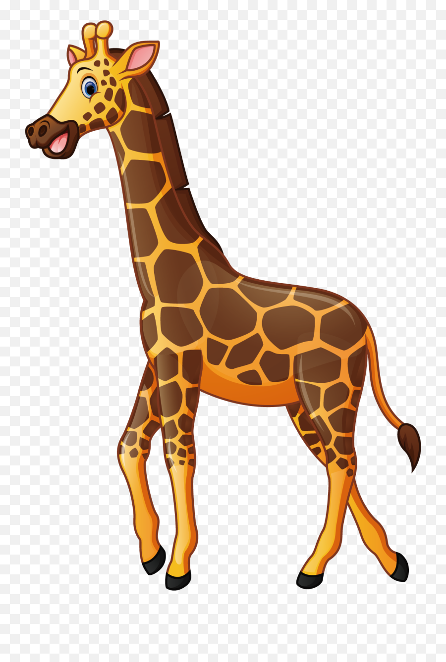 Giraffe Cartoon Illustration - Zoo Giraffe Png Download Transparent Background Giraffe Clipart Emoji,Giraffe Emoji