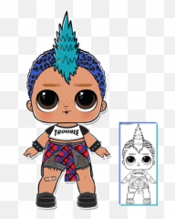 Lol Doll Coloring Pages Punk Boi - Lol Surprise Punk Boi Emoji,Boi Emoji