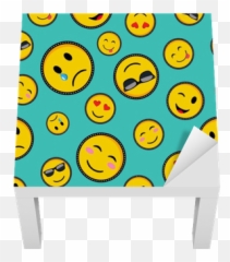 Cute Emoji Designs Seamless Pattern Lack Table Veneer Pixers - Emojis Png