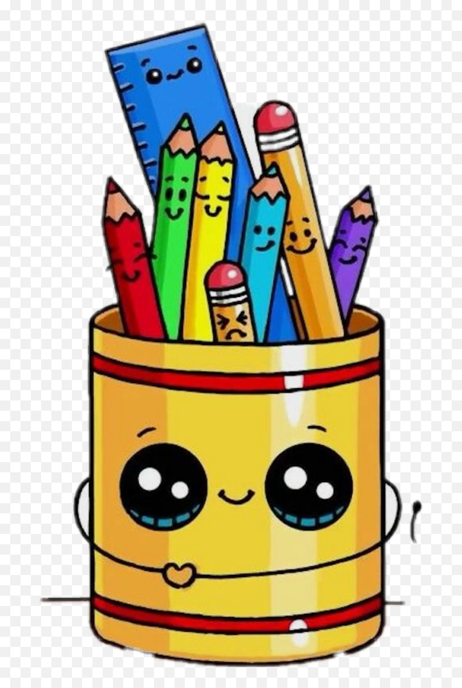Crayonskawaii - Sticker By Ann Kawaii Pencil Case Drawing Emoji,Pencil Emoticon