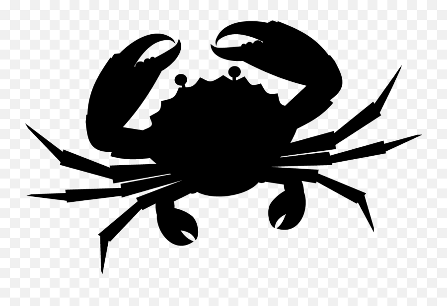 Crab Silhouette - Transparent Background Crab Clipart Emoji,Crab Emoji Meme