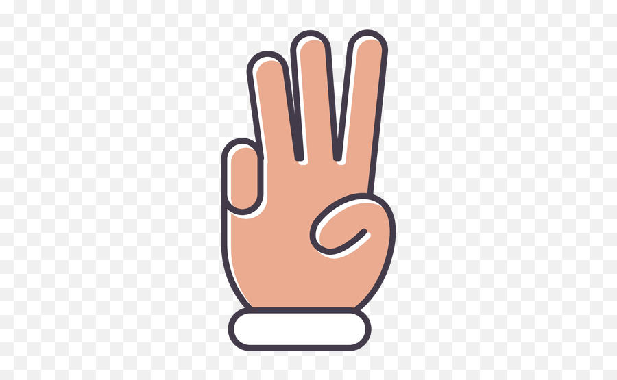 Number Three Finger Png Free Number - Mano Con Tres Dedos Png Emoji,Three Finger Emoji