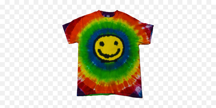 Make A Shirt With Colorful Circles Around A Happy Face Just Rockinu0027 Out - Short Sleeve Emoji,Patriotic Emoticon
