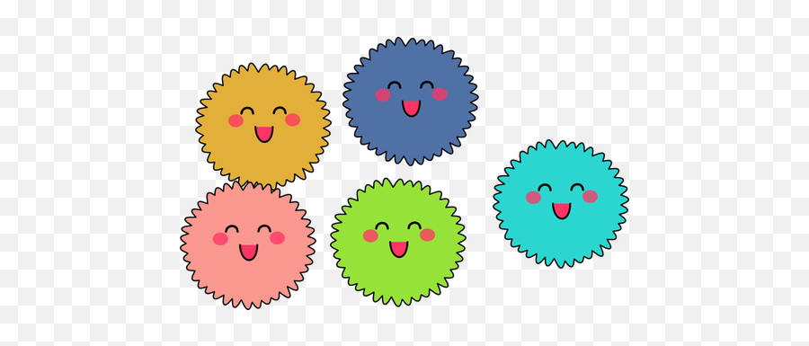 Colorful Fuzzies Vector Clip Art - Fuzzy Clipart Emoji,Butterfly Emoticon