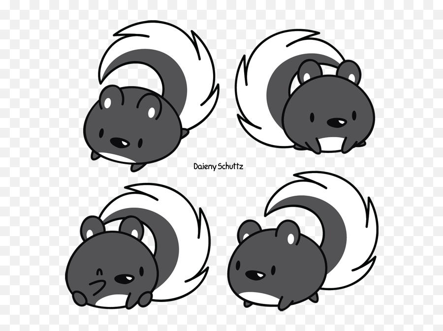 Skunk Vector Emoji Picture - Cute Skunk Drawing Easy,2 In The Pink 1 In The Stink Emoji