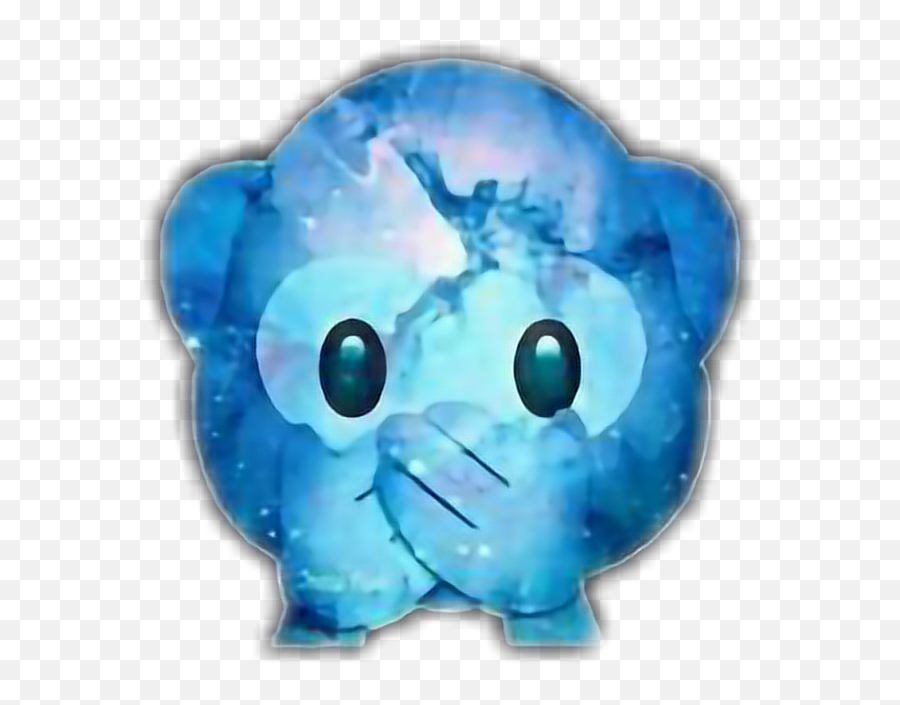 Blue Monkey Galaxy Star Emoji Black White Freetoedit - Galaxy Cute Monkey Emoji,Star Eye Emoji