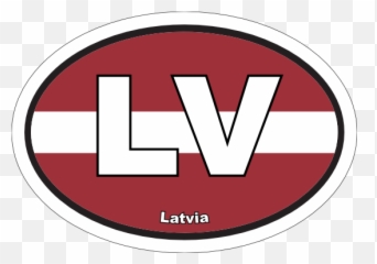 Latvia Lv Flag Oval Sticker - Circle Emoji
