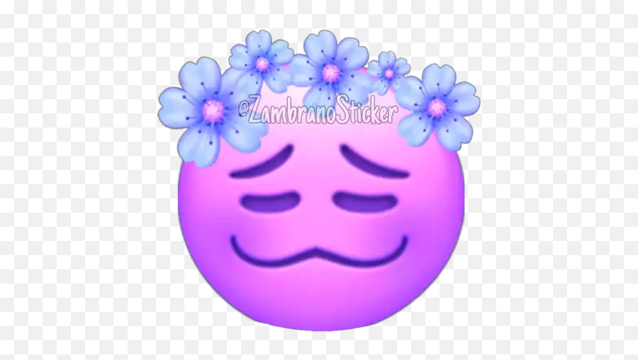 Emojis 2 Stickers For Whatsapp - Viola Emoji,Flower On Facebook Emoticon