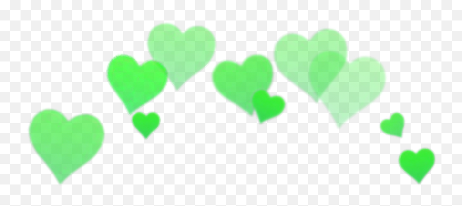 Green Hearts Transparent Png Clipart - Heart Crown Png Green Emoji,Green Heart Emoji Png