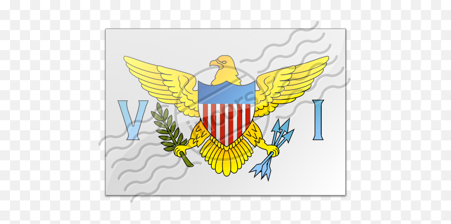 Virgin Islands Flag Clipart For Kids - Bald Eagle Emoji,Virgin Islands Flag Emoji