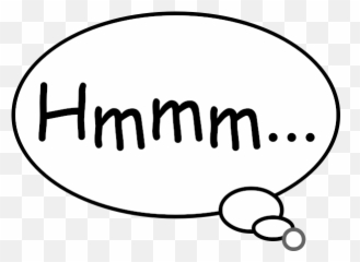 Hmmm Speech Bubble - Illustration Emoji