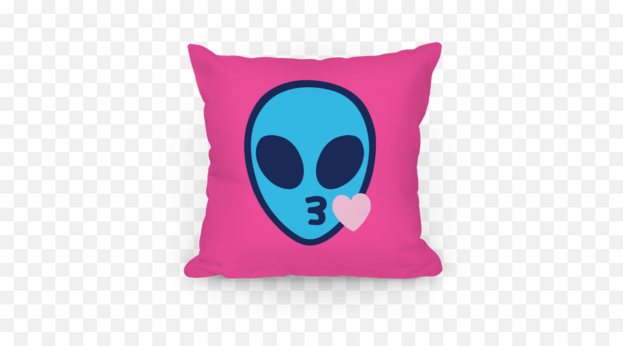 Blowing Kiss Alien Emoji Throw Pillow - Ll Just Wait Until Quiet Svg,100 Emoji