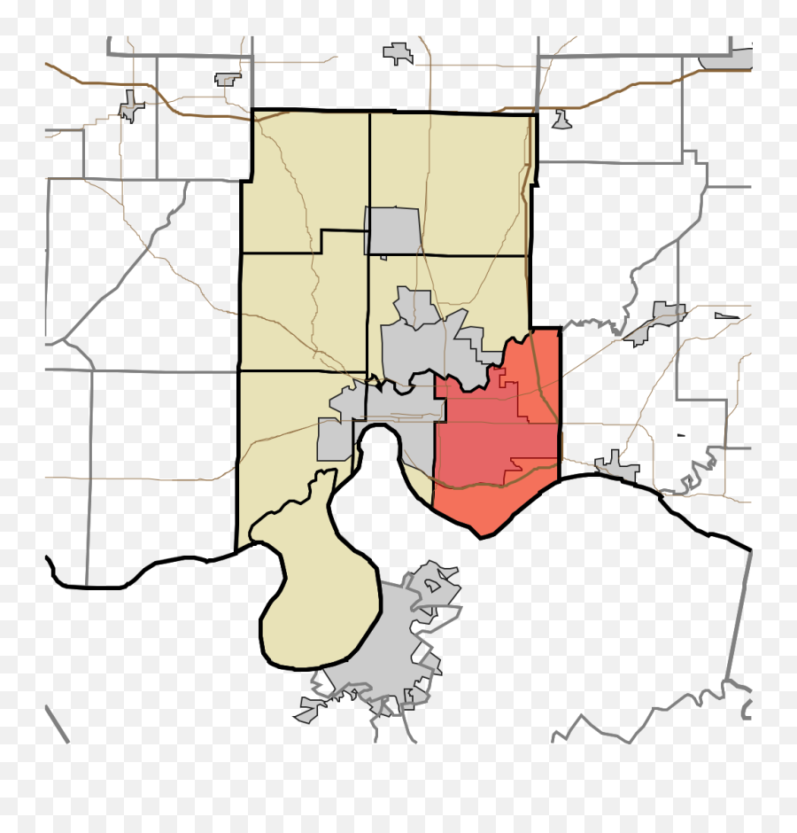 Map Highlighting Knight Township - Knight Township Vanderburgh County Indiana Emoji,Indiana Emoji