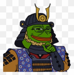 Pepe Meme Rarepepe Samurai Shogun - Pepe The Frog Japan Emoji,Emoji Samurai