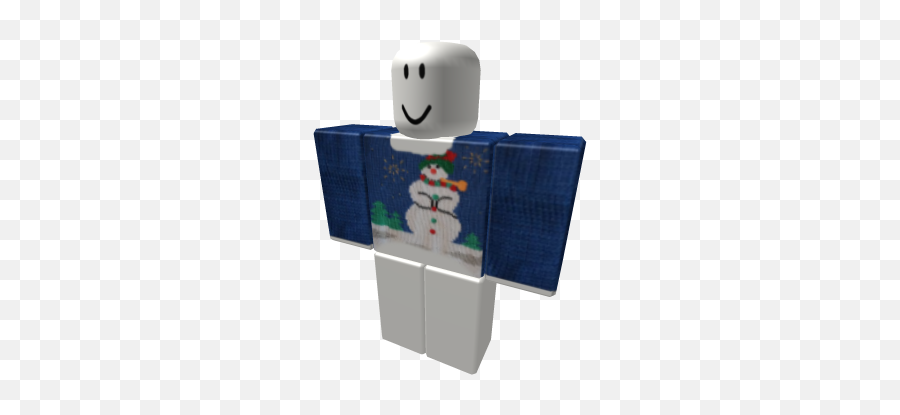 Snowman Ugly Christmas Sweater - Roblox Cute Black Striped Top Chain Roblox Emoji,Snowman Emoticon