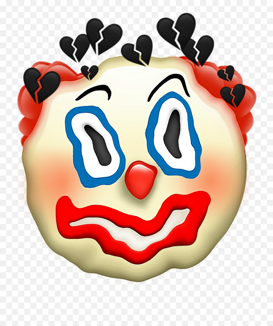 Broken Heart Broken Emoji Edit Sticker By Ainara - Clown Face Emoji Png,Heartbroken Emoji