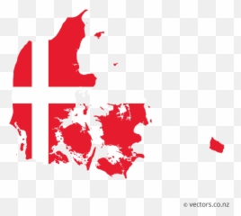 Flag Vector Map Of Denmark - Emoji