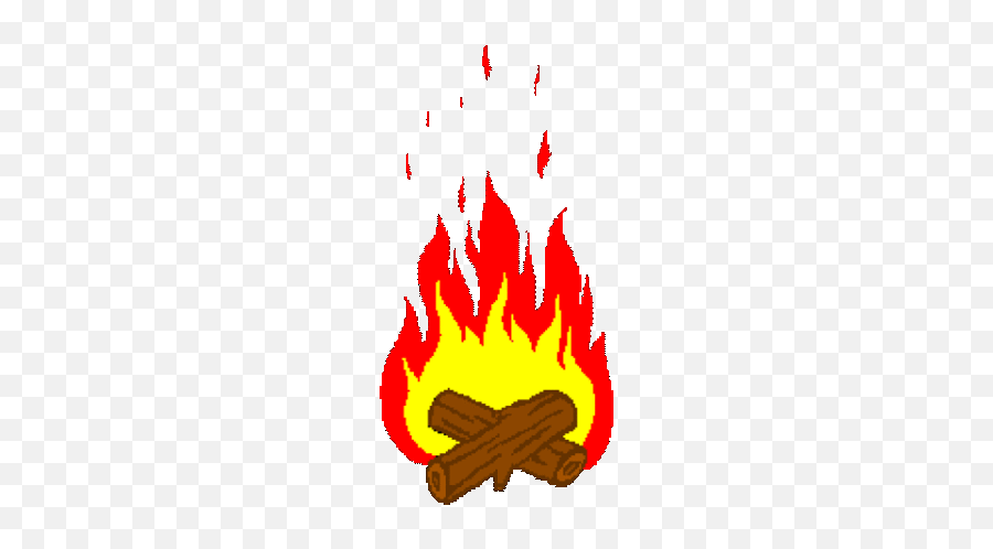 Fire Clipart Gif - Animated Transparent Campfire Gif Emoji,Fire Emoji Android