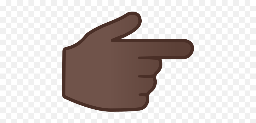 Backhand Index Pointing Right Emoji With Dark Skin Tone - Dedo Para O Lado Png,Bird Finger Emoji