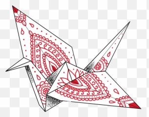 Crane Origami Paper Henna Freetoedit - Technical Drawing Emoji,Crane Emoji