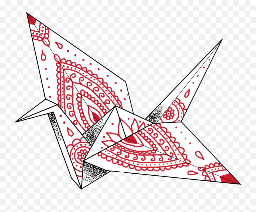 Crane Origami Paper Henna Freetoedit - Technical Drawing Emoji,Crane Emoji