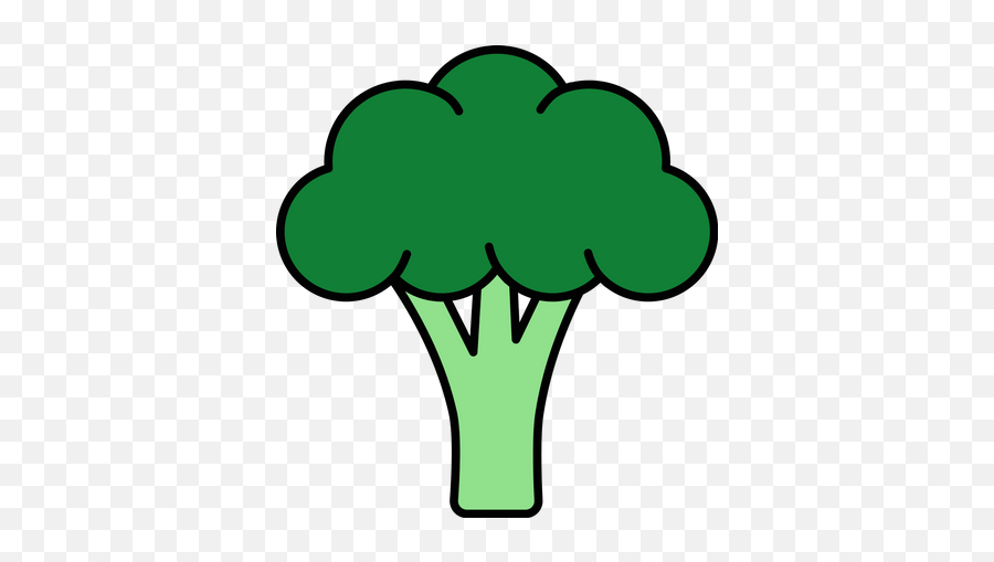 Outlined Broccoli Graphic - Clip Art Emoji,Broccoli Emoji