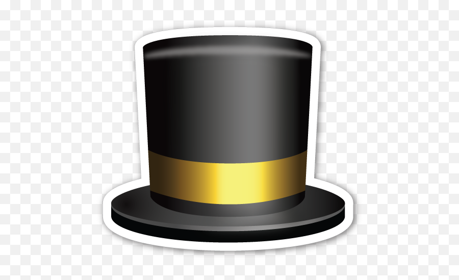 Top Hat - Hat Emoji Sticker Png,Top Hat Emoji