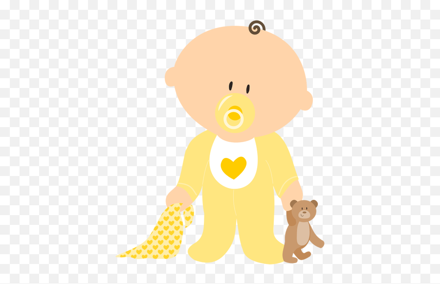 Baby Boy In Yellow Clothing - Gender Neutral Baby Clip Art Emoji,Baby Crawling Emoji