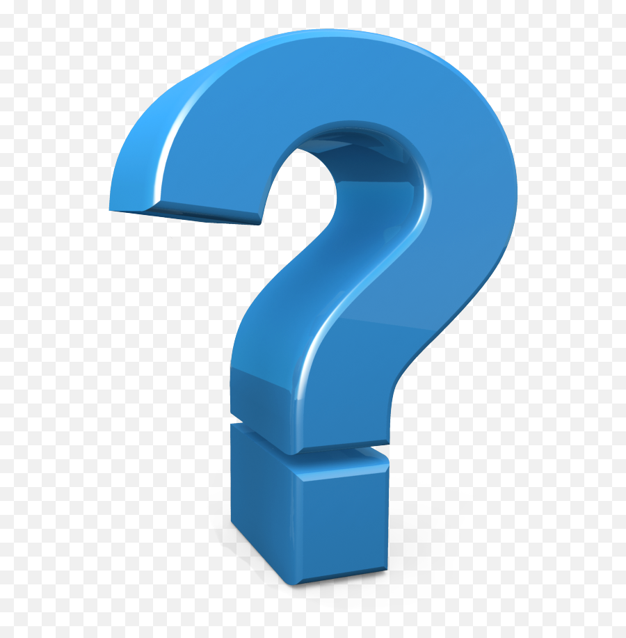 Question Mark Clipart Blue Question - Question Mark 3d Png Emoji,Emoji Question Marks Down