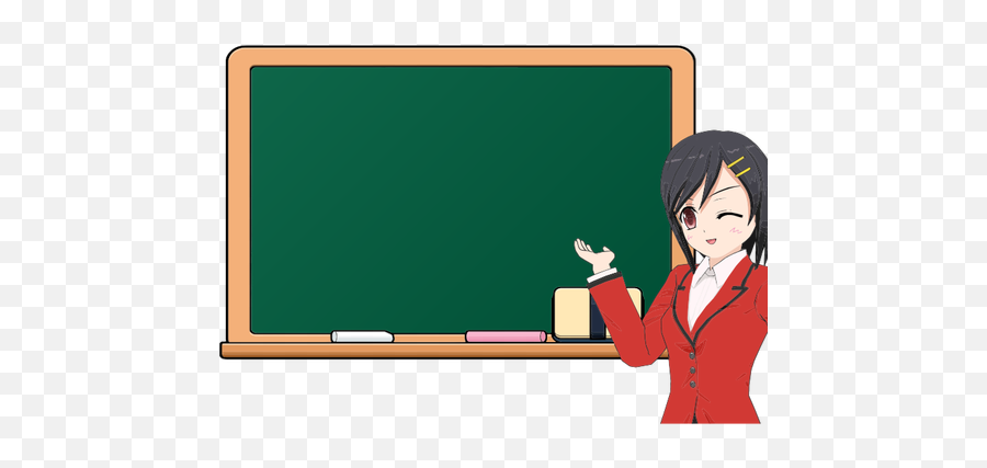 Girl In School - Teacher With Blackboard Clipart Emoji,Desk Girl Emoji