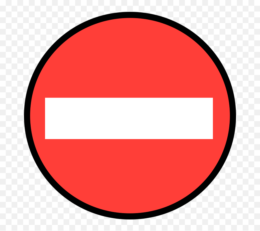 Free No Entry Sign Images - Negative Clipart Emoji,Lock Emoji