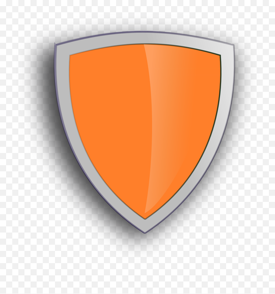 Symbol Shield Protection Orange Shadow - Illustration Emoji,Verified Sign Emoji